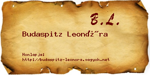 Budaspitz Leonóra névjegykártya